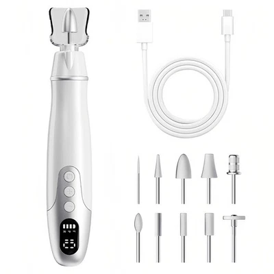 Elektrisches Maniküre Pediküre Set 10 Aufsätze LED USB-C 12000 U/min - Bild 1 von 4