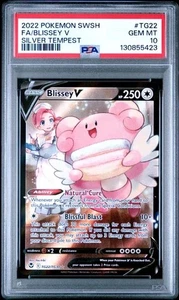 Pokémon Tempestad de Plata 2022 Arte Completo BLISSEY V #TG22 PSA 10 Gemas Como Nuevo RARO - Imagen 1 de 2