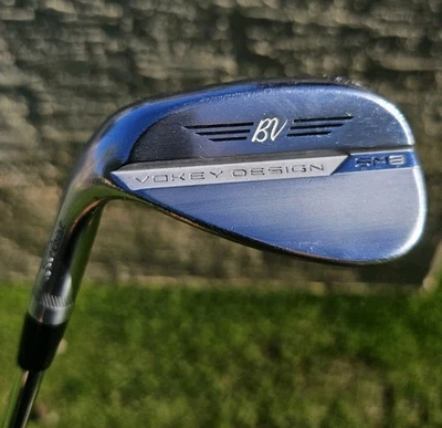 Titleist SM8 Vokey Chrome Left Handed 52 Degree 08 F Grind Gap Wedge S300 Red - Image 1 of 4