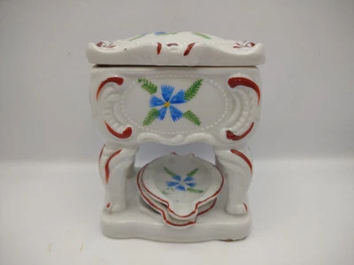 Винтажный японский набор для курения пагоды держатель для сигарет коробка для безделушек 2 пепельницы фарфор - Изображение 1 из 4