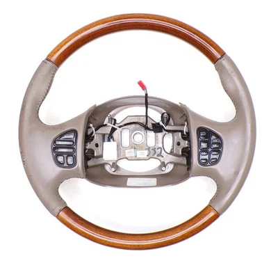 Volante audio Ford 99-07 Excursion F250 Navigator cuero envuelto en madera Foto 1 de 4