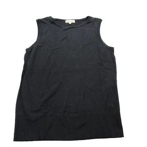DG2 Sweater Womens Medium Black Sleeveless Tank Top Knit Pullover Stretch Casual - Picture 1 of 8