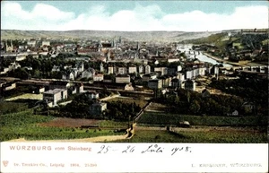 Ak Würzburg am Main Unterfranken, Panoramablick vom Steinberg - 4943062 - Picture 1 of 2