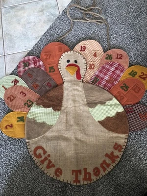 Pottery Barn Kids GIVE THANKS Turkey Thanksgiving Advent Calendar No Tracker - Image 1 of 4