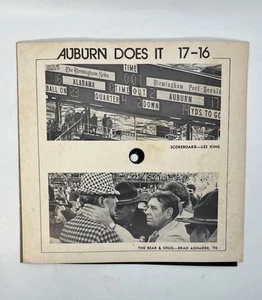 Auburn Does It 17-16 - War Eagle Records 1973 45 rpm Record The Bear and Shug - Picture 1 of 3
