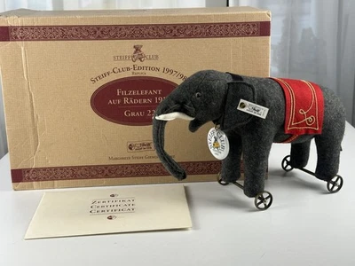 Steiff Tier 420115 Elefant Rädern 22 cm mit OVP & Zertifikat in Top Zustand - Bild 1 von 3
