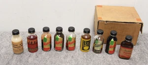 case of OLD  BOTTLES Thornton's  Cactus Polish, Lemon Oil, others Clear & Brown - Picture 1 of 17
