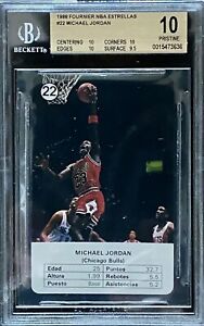 Michael Jordan 1989 Fournier NBA Estrellas #22 BGS 10 PRISTINE! Low Pop!
