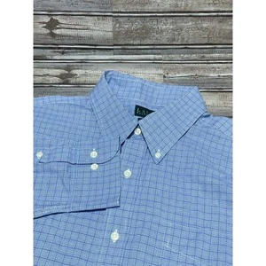 Lauren Ralph Lauren Men’s Button Down Shirt Long Sleeve Blue Size 17.5 34/35 - Picture 1 of 6
