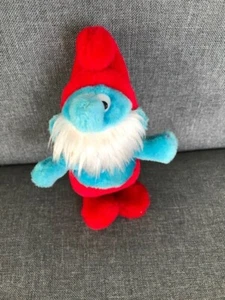 Papa Smurf Stuffed Plush Doll Toy Figure TV Show Cartoon VTG 1980s Smurfs - Picture 1 of 5