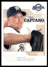 2008 Milwaukee Brewers Police #NNO Chris Capuano Milwaukee Brewers