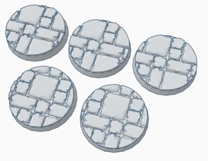 Cobblestone Round 25mm Bases X10 D&D  Wargames - Picture 1 of 4