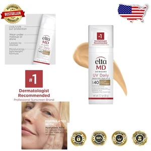 Noncomedogenic Tinted Sunscreen Moisturizer SPF 40 - Perfect for Daily Use - Picture 1 of 12