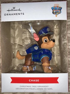 2021 Hallmark Red Box Christmas Tree Ornament The Movie PAW Patrol CHASE - NEW - Picture 1 of 8