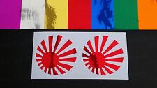 JDM Round Rising Sun Coloured Chromes Vinyl Die Cut Car Van Stickers Decals