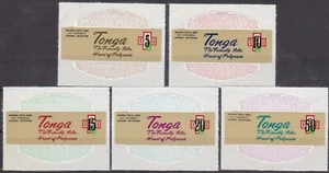 Tonga 1974 UPU 100th Anniversary odd shaped Self-adhesive Stamps 5v MNH - Picture 1 of 3