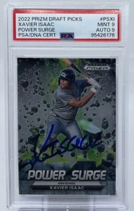 Xavier Isaac Rookie Auto PSA 9/9 -2022 Panini Prizm ‘Power Surge’ -Rays Phenom - Picture 1 of 8