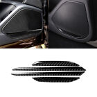 4Pcs Carbon Fiber Interior Door Horn Panel Cover Trim For Audi A4 B9 2017-2019