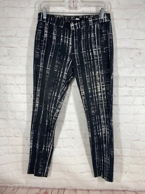 Banana Republic Sloan Fit Faux Leather Trim Slim Ankle Pants Black Size 2 - Image 1 of 4