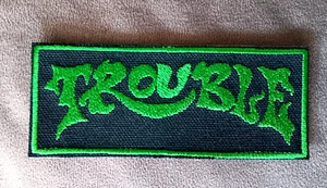 Trouble Doom Band Logo gestickt Bügelbild Patch (St. Vitus, Pentagramm) - Bild 1 von 2