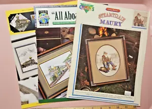 Lot of 3 Train Counted Cross Stitch books Maury Hobo, All Aboard, Mountain - Picture 1 of 10