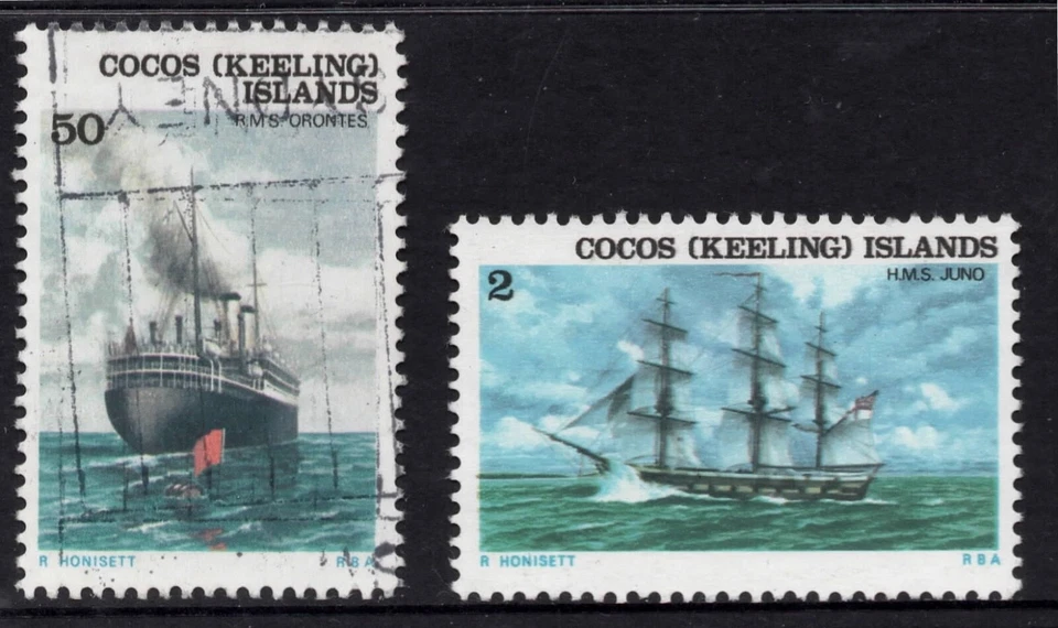 COCOS (keeling) ISLAS 1976 BARCOS (2) SELLOS EN MUY BUEN ESTADO Foto 1 de 1