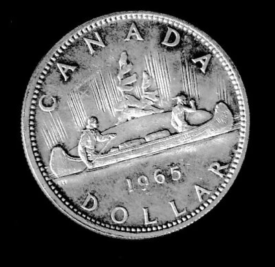 CANADA DOLLARO in Argento Silver 1965 Condizioni:  splendida. - Immagine 1 di 2