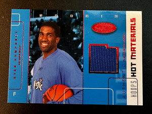 Ryan Humphrey 2002-03 Hoops Hot Prospects Hot Materials RC Red Hot Serial #d /50