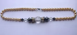 1970s VINTAGE Antique Plastic bijouterie plastic pearls Necklace CZECHOSLOVAKIA! - Picture 1 of 4