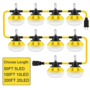 US Construction String Lights LED Industrial Grade Construction Sites Work Light - Picture 1 of 10