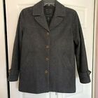 Vintage Abercrombie & Fitch Women's Wool Pea Coat Jacket Made In Italy Size M