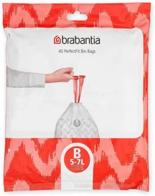 Brabantia PerfectFit Bin Bags - Size B / 5 Litre (40 bags) - Image 1 of 4