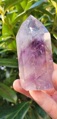 Amethyst,  Amethyst Spitze (Obeliske  Form)mit Phantom poliert, A Qualität/ 259g - Bild 1 von 4