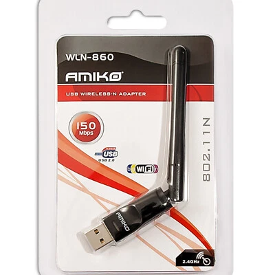 Amiko dongle WLN-860 USB WiFi SHD 8900 ALIEN, ALIEN 2, 8140, 8240, 8360, MINI HD - Image 1 of 4