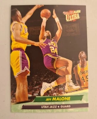 Tarjeta de baloncesto Ultra Utah Jazz 1992-93 #181 Jeff Malone Foto 1 de 2