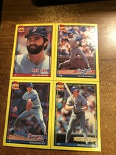 1991 Topps Baseball Wax Box Panel Jeff Reardon J Samuel Nolan Ryan Robin Yount