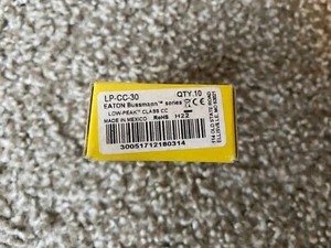 USA (10) pcs Bussmann LP-CC-30 LPCC-30 Amp Class CC Fuses Low Peak 600V NEW - Picture 1 of 5