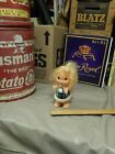 Vtg Retro Child's Toy Doll (7'') Lil Blonde Girl w/ Dress ~ Poseable Arms/Head ~