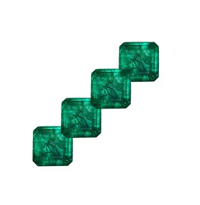 Certified 3-5 Ct Natural Emerald 4Pcs Lot Loose Gemstone Colombian Emerald L02 - Picture 1 of 6