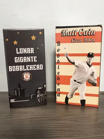 NEW San Jose Giants SJ Giants Matt Cain & Lunar Gigante Bobbleheads Cover