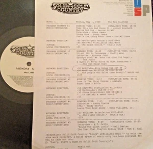 RADIO SHOW: SOLID GOLD COUNTRY MAY 5/1/89 JOHNNY PAYCHECK,SHELLY WEST,TOM T HALL - Picture 1 of 1