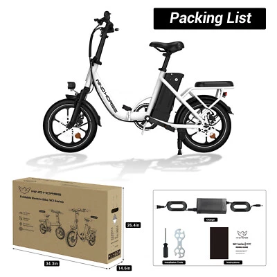 Bicicleta Eléctrica Plegable Peak 630W 16" Neumático Graso 25MPH 3 Velocidades Bicicleta Eléctrica de Cercanías Foto 1 de 4