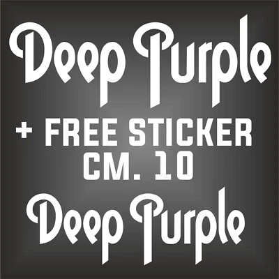 AUFKLEBER Fensteraufkleber Deep Purple HARD ROCK METAL + FREE STICKER CM. 10