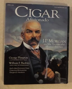 CIGAR AFICIONADO MAGAZINE APRIL 2000 J.P. MORGAN WILLIAM BUCKLEY GOLF CLUBS - Picture 1 of 7