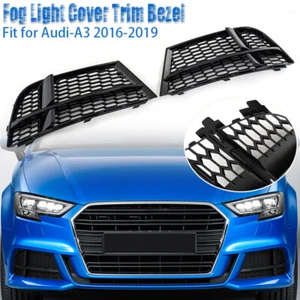 2X Front Fog Light Cover Bezel Grille Grill For AUDI A3 8V S-LINE 2017 2018 2019 - Bild 1 von 14