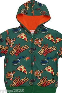 Ninja Turtle Sweatshirt Jacket 4 5 6 7 8 10 14 16 Hoodie Child XS S M L XL - Picture 1 of 1