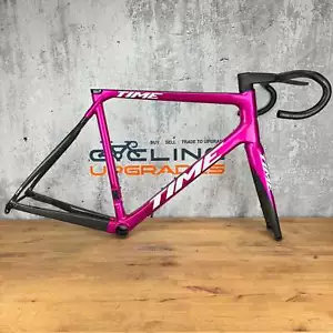 Neuwertig! 2023 Time Alpe D'Huez 21 Large (57cm) Pink Disc Frameset Deda Alanera - Bild 1 von 11