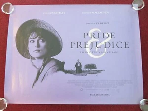 PRIDE & PREJUDICE UK QUAD ROLLED POSTER KEIRA KNIGHTLEY MATTHEW MACFADYEN 2025 - Picture 1 of 9