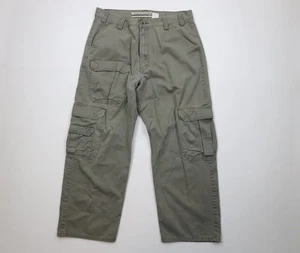 Vtg 90s Levis Silvertab Mens 36x30 Faded Baggy Loose Wide Leg Cargo Pants Green - Picture 1 of 16