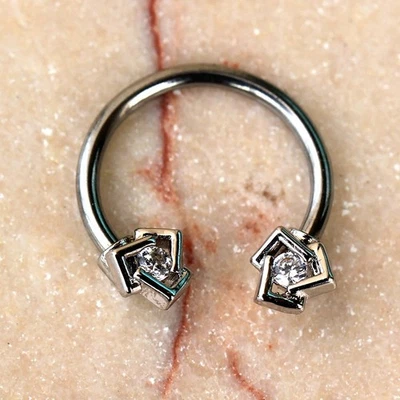 316L Stainless Steel Ornate Jeweled Horseshoe - Image 1 of 3